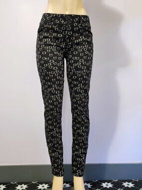 Deadstock Hot Topic Blackheart Cat Head Print Super Skinny Jeans Size 11
